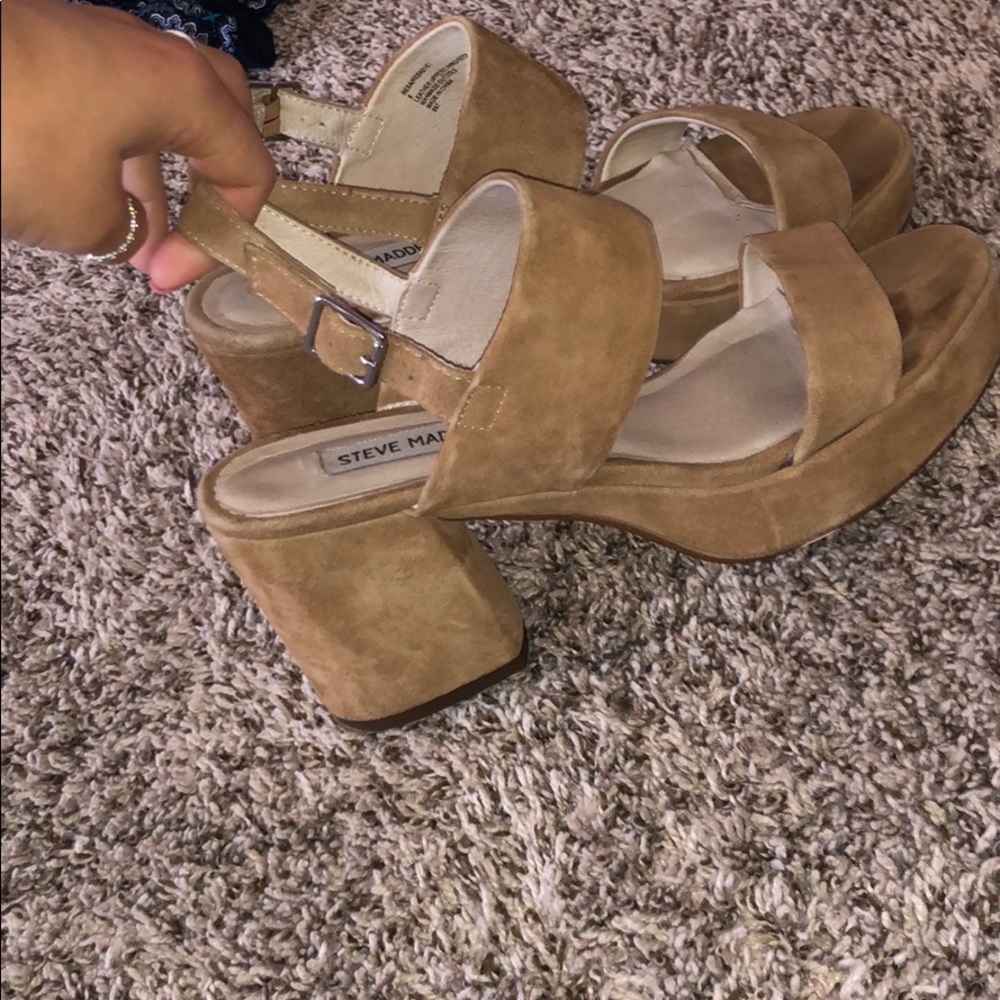 steve madden reba tan heels